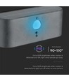 V-Tac 2.5W Solcelle væglampe LED - Sensor, justerbar spredning, IP54