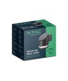 1W Væglampe LED - IP54, rund, sort, solcelle