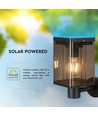 2.5W Væglampe LED - IP54, sort, sensor, solcelle
