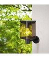 2.5W Væglampe LED - IP54, sort, sensor, solcelle