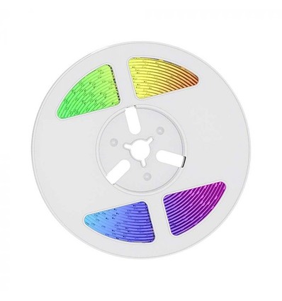 V-Tac 1.2W LED Solcelle RGB strip - 5 meter, fjernbetjening, IP67