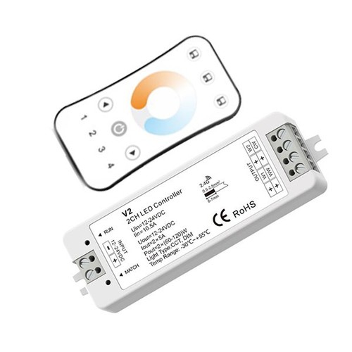 LEDlife rWave CCT controller med fjernbetjening - 12V (120W), 24V (240W)