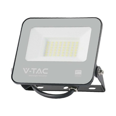 15: V-Tac 30W LED projektør - 185LM/W, arbejdslampe, udendørs - Dæmpbar : Ikke dæmpbar, Farve på hus : Sort, Kulør : Neutral