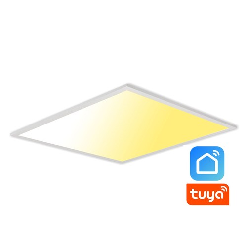 LEDlife 60x60 Wifi CCT Smart Home LED panel - 36W, Tuya/Smart Life, hvid kant