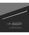 V-Tac 40W LED nedhængt loftarmatur - 120cm, Samsung LED chip, 230V, inkl. lyskilde