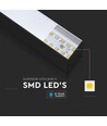 V-Tac 40W LED nedhængt loftarmatur - 120cm, Samsung LED chip, 230V, inkl. lyskilde