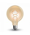 5W E27 LED globepære - 2200K, Ø95mm, Ekstra Varm Hvid, Kultråd