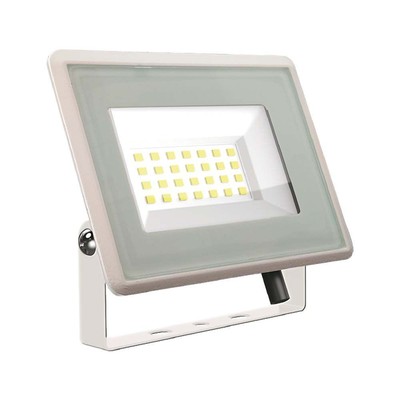 Billede af V-Tac 20W LED projektør - Arbejdslampe, udendørs - Dæmpbar : Ikke dæmpbar, Farve på hus : Hvid, Kulør : Varm hos LEDProff DK
