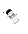 5W COB indbygningsspot - Hul: Ø7 cm, Mål: Ø8,5 cm, RA80, hvid kant, 2700K, 230V
