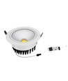 5W COB indbygningsspot - Hul: Ø7 cm, Mål: Ø8,5 cm, RA80, hvid kant, 2700K, 230V