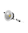 5W COB indbygningsspot - Hul: Ø7 cm, Mål: Ø8,5 cm, RA80, hvid kant, 2700K, 230V