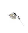 5W COB indbygningsspot - Hul: Ø7 cm, Mål: Ø8,5 cm, RA80, hvid kant, 2700K, 230V