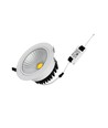 5W COB indbygningsspot - Hul: Ø7 cm, Mål: Ø8,5 cm, RA80, hvid kant, 2700K, 230V