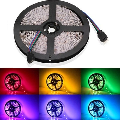 Se V-Tac RGB 24V LED-strip - 5 meter, 54W - 60 LED og 840lm pr meter hos LEDProff DK