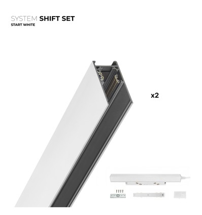 Outlet: Spectrum SHIFT Start sæt - 2 meter komplet, Hvid