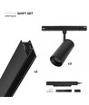 Outlet: Spectrum SHIFT 3x spot sæt - 2 meter komplet + spots, Sort