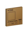60x60 bagbelyst LED panel, 36W - Hvid kant