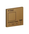 V-Tac 60x60 bagbelyst LED panel - 36W, hvid kant