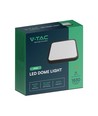 V-Tac 18W LED loftslampe - 25 x 25cm, sort kant, inkl. lyskilde