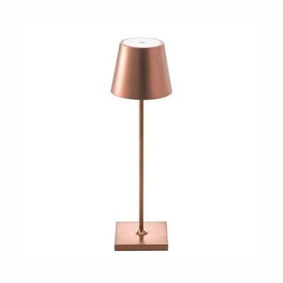 Billede af Opladelig LED bordlampe Inde/ude - Bronze, IP54 udendørs, touch dæmpbar - Dæmpbar : Dæmpbar, Farve : Bronze