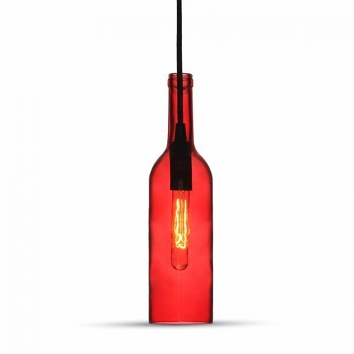 V-Tac flaske pendellampe - Rød, E14