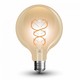 E27 5W LED globepære - Ø12,5cm, Kultråd, ekstra varm hvid