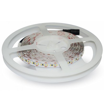 5m 8W/m LED strip - 12V DC, 120 LED pr. meter, 8mm bred