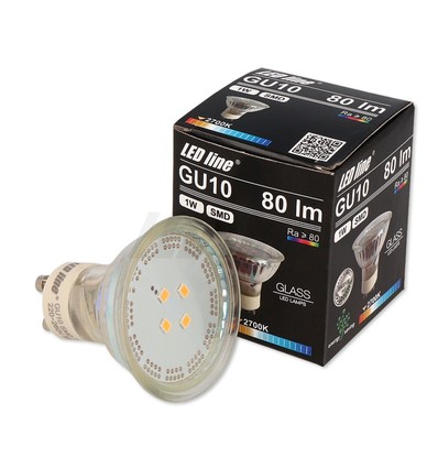Grøn LED spot - 1W, 230V, GU10