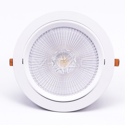 5: V-Tac 30W LED spotlight - Hul: Ø19,5 cm, Mål: Ø22,5 cm, 3 cm høj, Samsung LED chip, 230V - Dæmpbar : Ikke dæmpbar, Kulør : Varm