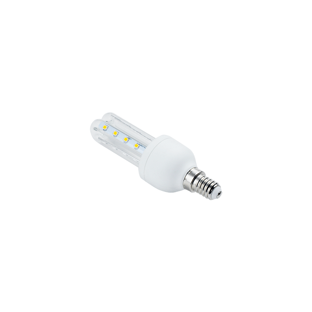 Outlet: LED B5 T3 2U 4W E14 3000K - Kulør : Varm