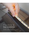 5m 11W/m stænktæt LED strip - 12V DC, IP65, 60 LED pr. meter