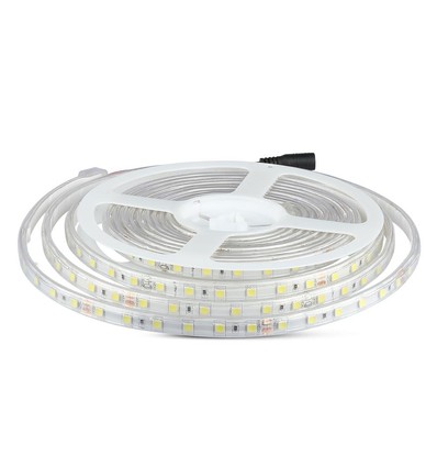 5m 9W/m stænktæt LED strip - 24V DC, IP65, 60 LED pr. meter