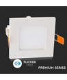 18W 22,5x22,5cm LED indbygningspanel - Hul: 20,5 x 20,5 cm, Mål: 22,5 x 22,5 cm