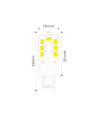 G9 2W LED pære - 200lm, 3000K, varm hvid