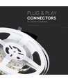 5m 8W/m LED strip - 12V DC, 120 LED pr. meter, 8mm bred