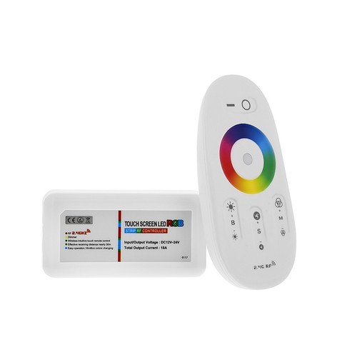 RGB controller med fjernbetjening - RF trådløs, 12V (216W), 24V (432W)