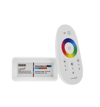RGB controller med fjernbetjening - RF trådløs, 12V (216W), 24V (432W)