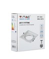 V-Tac indbygningsspot - Hvid, 17,4 x 17,4 cm, G53 AR111
