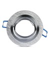 MR16 eller GU10 Downlight kit - Uden lyskilde, børstet aluminium, Hul: Ø7,5 cm, Mål: Ø9,1 cm