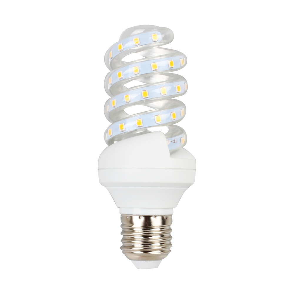 Outlet: Aigostar LED Pære E27 9W - Spiralrør, Varm Hvid 3000K - Kulør : Varm