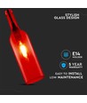 V-Tac flaske pendellampe - Rød, E14