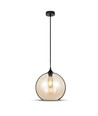 V-Tac glas pendellampe - Ravfarvet, Ø30 cm, E27