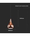 V-Tac kobber pendellampe - Ø18 cm, E27