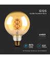 V-Tac 5W LED globepære - Kultråd, Ø12,5cm, ekstra varm hvid, E27