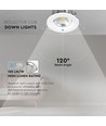 Restsalg: V-Tac 20W LED indbygningsspot - Hul: Ø16,7 cm, Mål: Ø18 cm, 230V