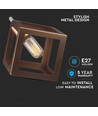 V-Tac geometrisk pendellampe - Guld farve, kvadrat, E27