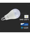 V-Tac 15W LED pære - Samsung LED chip, A65, E27