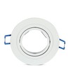 Downlight kit uden lyskilde - Hul: Ø7,5 cm, Mål: Ø9,1 cm, mat hvid, vælg MR16 eller GU10 fatning