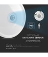 V-Tac 12W LED sensorlampe - Samsung LED chip, PIR sensor, IP20 indendørs, 230V, inkl. lyskilde