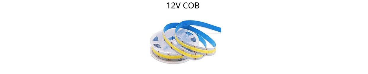 Enkeltfarvet COB LED strips 12V